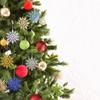 6/12pcs Snowflakes Ornaments Colorful Shining for Christmas Tree