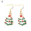 1 пара висячих серег Рождественская елка Снеговик капает масло Серьги Санта-Клауса ювелирный аксессуар