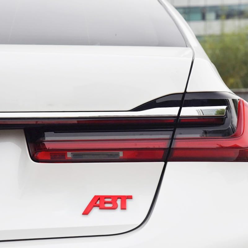 2pcs 3D Metal ABT Car Sticker Car Rear Trunk Letter Logo Badge For A4 A3 A5 A7 A7 Q3 Q7 Q5 TT RS6 RS3 Accessories