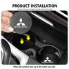 Carbon Fiber Car Cup Pad Interior Styling Coaster for Mitsubishi Triton L200 Xpander Pajero Sport Auto Accessories