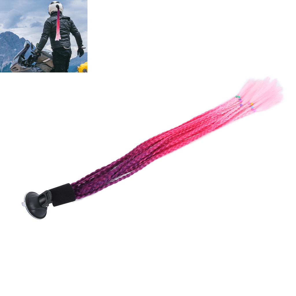 Мотоциклетные шлемы Косы Хвост Стильные шлемы Дреды Парик на присоске Фиолетовый Красный Розовый