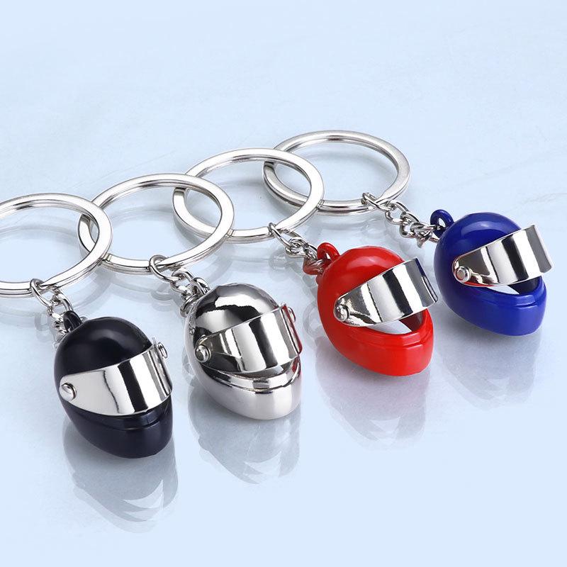 Mini 3D Motorcycle Helmet Keychain: Custom Simulation Safety Helmet