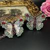 Винтажное Цветное Ожерелье с Бабочками Легкая Роскошь Сладкое Сказочное Парящее Милое Соответствует Стандарту Универсальной Броши