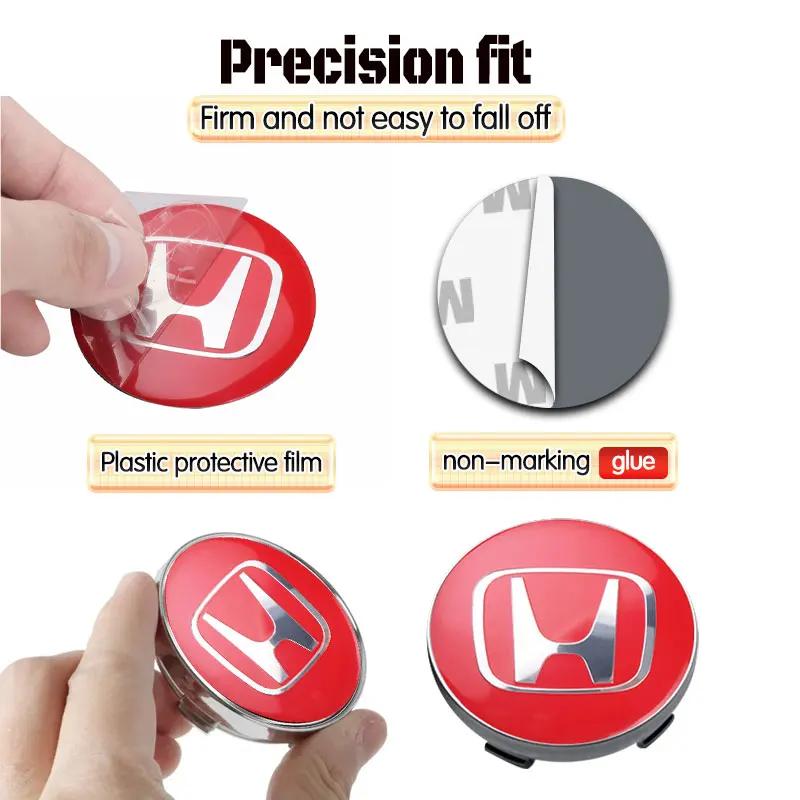 56/60mm Car Wheel Center Hub Cap Badge Logo Emblem Decal Wheel Sticker For Honda Civic City Accord Odyssey CRV Hrv Jazz CBR VTX