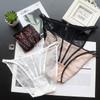 Transparent Knickers Hollow Lace Sexy Underwear Women's Mesh Low Waist Triangle Lingerie Pure Cotton Panties