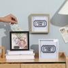 Travel Adventure Archive Shadow Box Square Ticket Stub Stamp Letter Photo Keepsake Storage Box with Slot Home Office Desktop Decoration