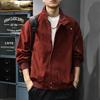 Мужская куртка из чистого хлопка с воротником-стойкой, американский ретро-трендовый бренд, охотничий топ, свободная вышивка, повседневное пальто