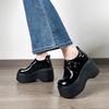 Универсальные модные туфли-маффины, новая платформа, внутренняя высота, женские черные одинарные туфли