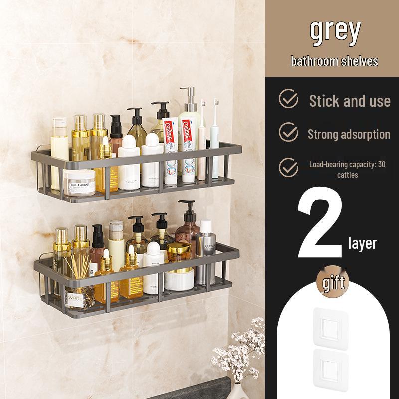 Угловая полка для ванной и держатель для полотенец без сверления