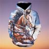 Fashion Men Women Horse 3D Printed Hoodies Pullover Sweaters Funny Cartoon Long Sleeve Shirts Street Warm Hooded Sweatshirts