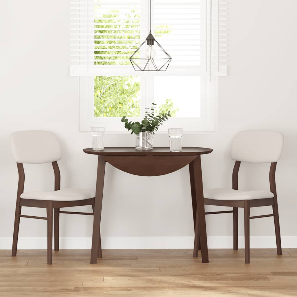 Dining Chairs with Cushions 2 pcs Brown Solid Rubberwood