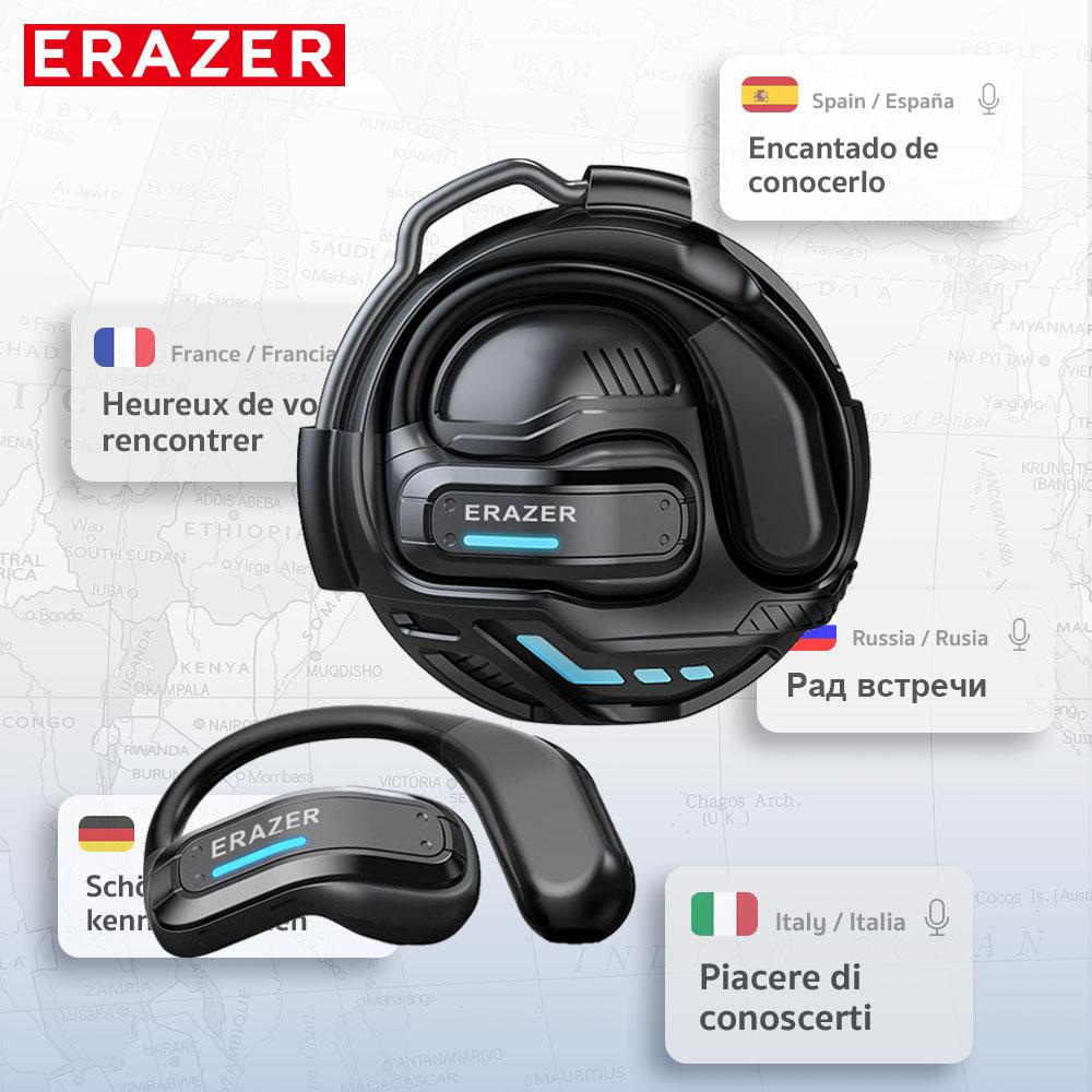 ERAZER X8 AI Наушники-переводчики Игровые Bluetooth 5.4 Беспроводные Наушники с Низкой Задержкой HD Звонок Наушники с Микрофоном Водонепроницаемые