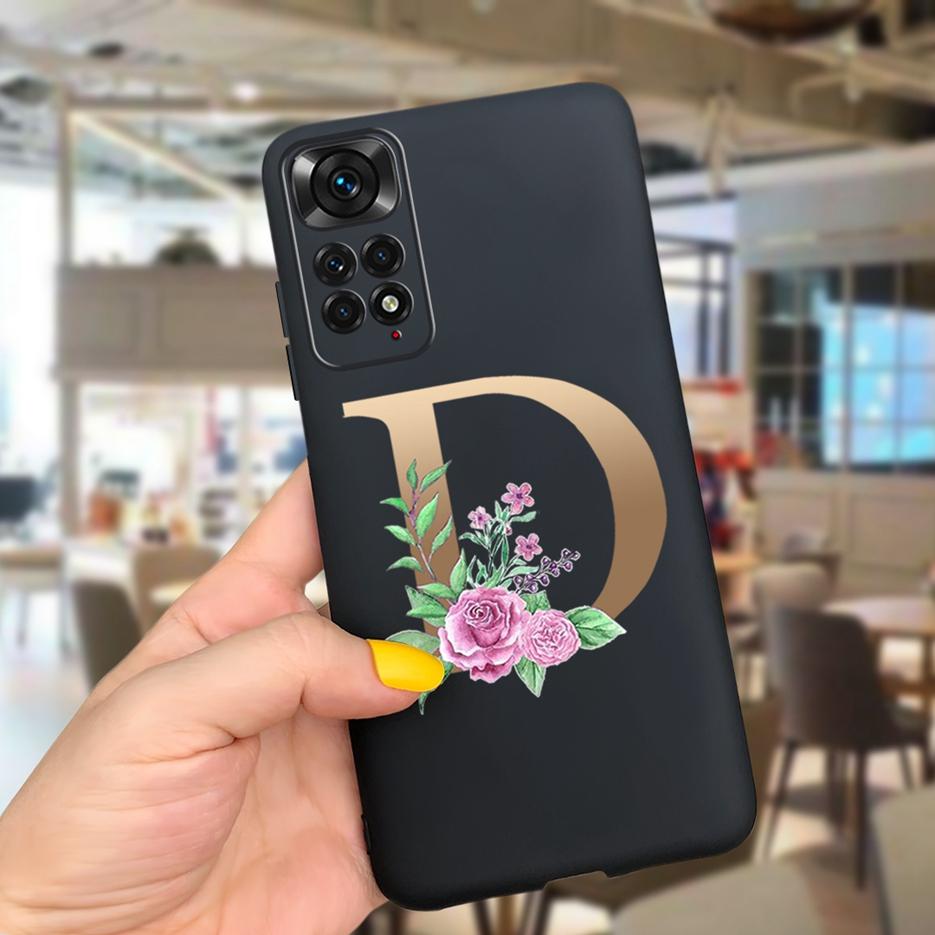 Чехол для Xiaomi Redmi Note 11 4G Note 11S Милые Буквы для Пары Мягкий Тонкий Чехол-Фонда для Xiaomi Redmi Note 11 Pro Note11 S Чехлы