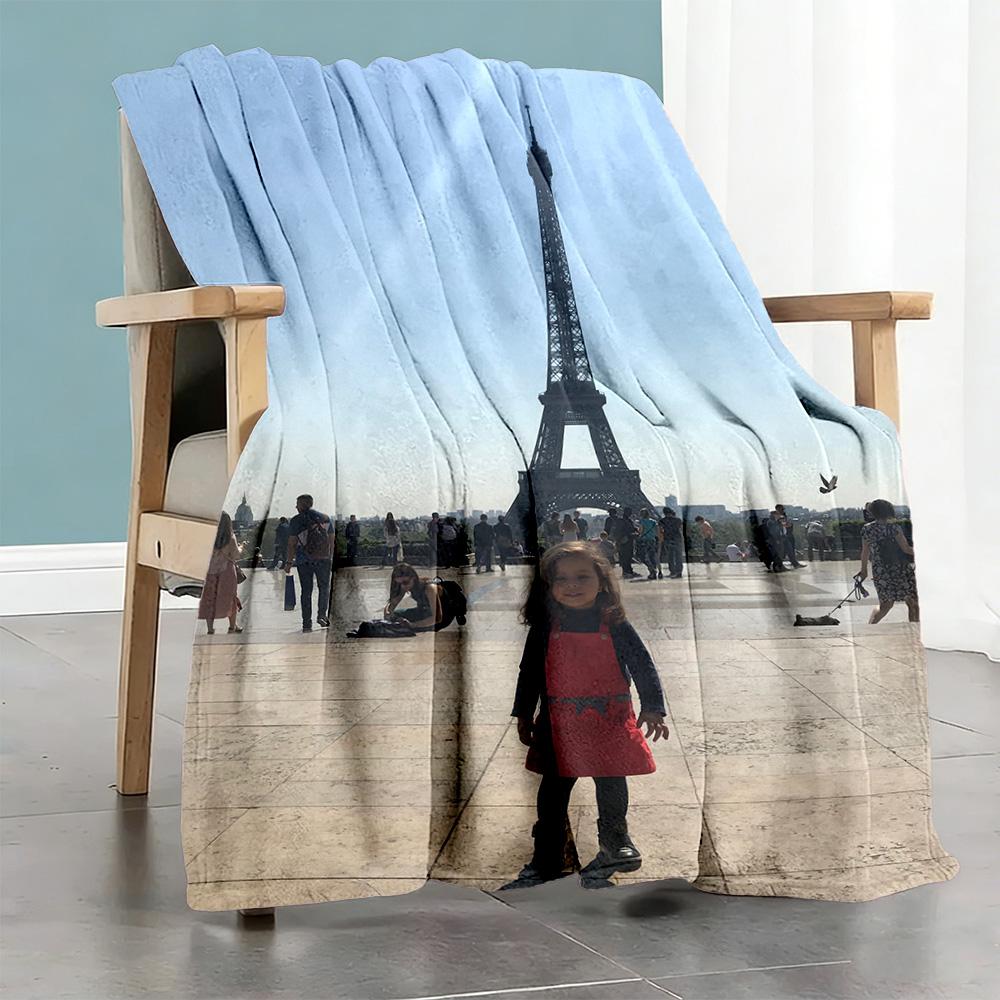 Customize Photo Personalized picture Blanket Cozy Customizable Blanket Ultra-Soft Perfect for Nap Office Office Chair Bedding Ideal for All Seasons
