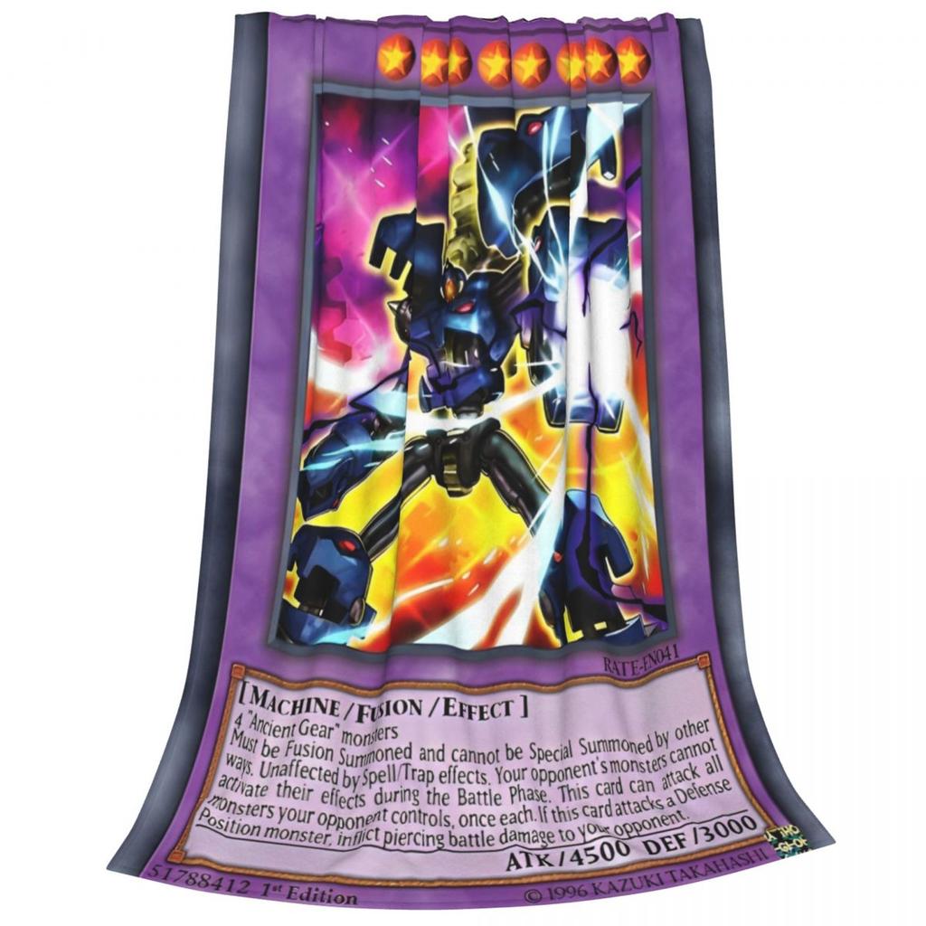 Yu Gi Oh Card Blanket Cover Plush Throw Blankets Summer Air Conditioning Portable Ultra-Soft Warm Bedsprea