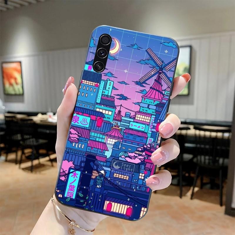 Арт Пиксельная Эстетика Чехол для Телефона Для Realme GT 2 9i 8i 7i Pro X50 X2 C35 C21 C20 C11 C3 Мягкий Черный Чехол для Телефона