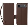 For iPhone Air Case with Wrist Strap Litchi Texture PU Leather Wallet Phone Cover