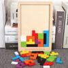 3D Wooden Puzzle Toy Color Shape Cognition Brain Games for Children Wood Jigsaw Puzzles Toys Tangrams for Children Kids