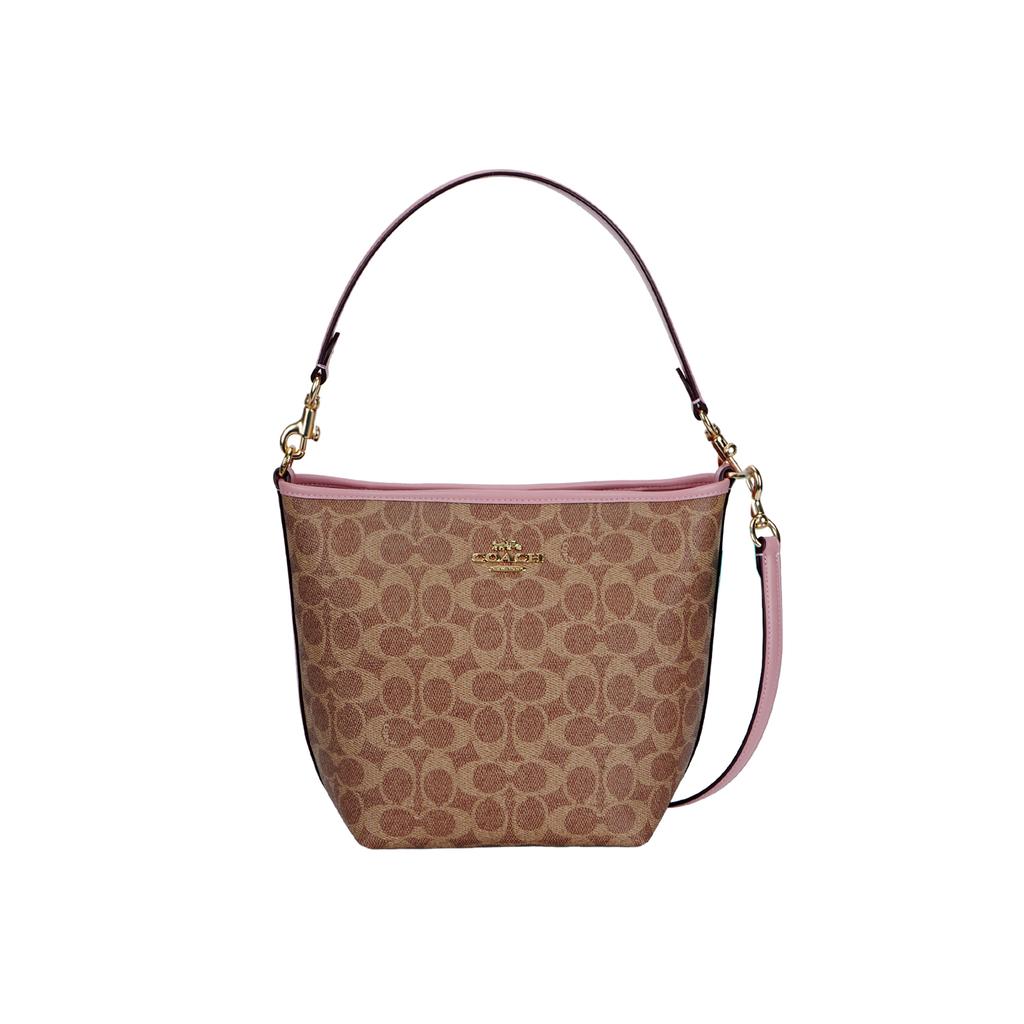 Coach City Bucket 16 Adjustable Detachable Shoulder Strap Snap Closure Bucket Bag Women Handbags Dusty-Pink CT800-IMXB0