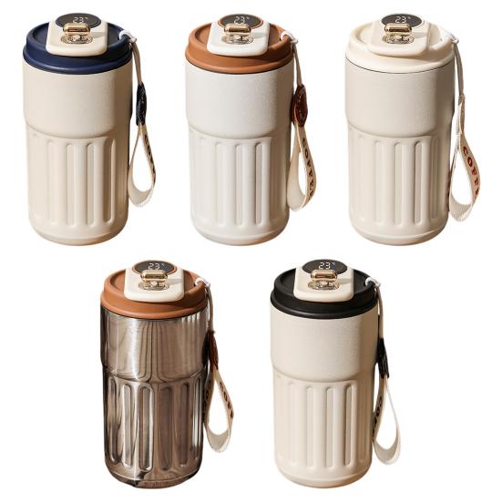 460 мл Светодиодный дисплей температуры Вакуумная термобутылка Не содержит БФА Герметичная Поддерживает холод/тепло 12 ч Двустенная изоляция