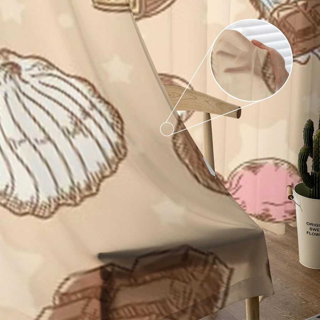 Винтажные прозрачные шторы со сладостями, конфетами, шоколадными батончиками и зефиром для гостиной, тюлевые занавески для окон, спальни, кухни, шторы