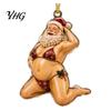 Home Festival Hanging Accents Bikini Christmas Ornaments, Quirky Santa Claus Dachshund Highland Cow Decoration, Hilarious Fireplace Ornaments Acrylic