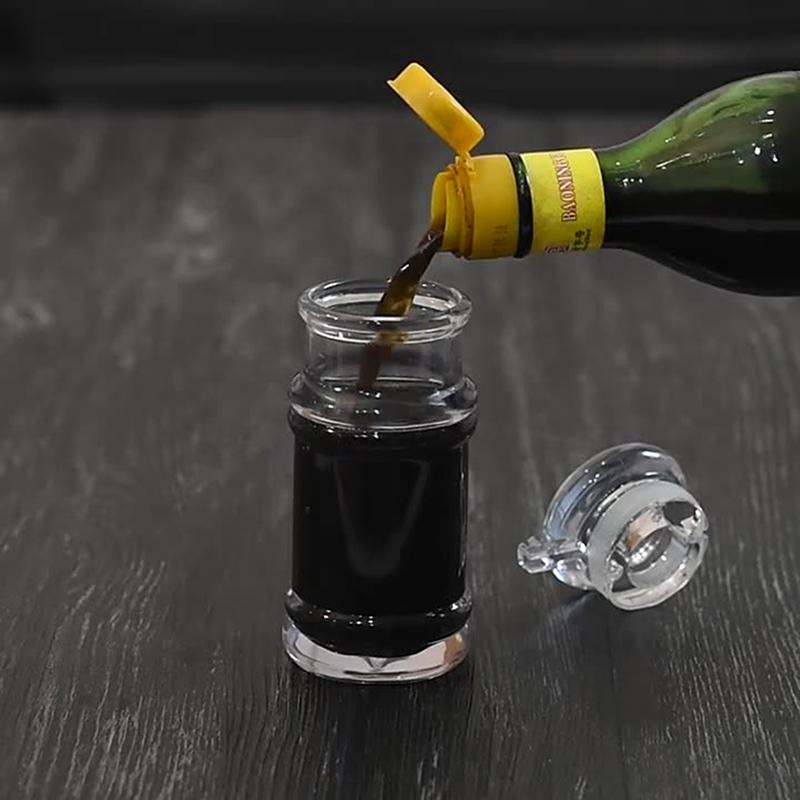 Acrylic Soy Sauce Bottle Large-Capacity Sealed Seasoning Pot Multifunctional Leak-Proof Vinegar Oil Bottle Kitchen Utensils Tool