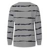 Women's Striped Printed Tops Casual Round Neck Long Sleeve Tops
