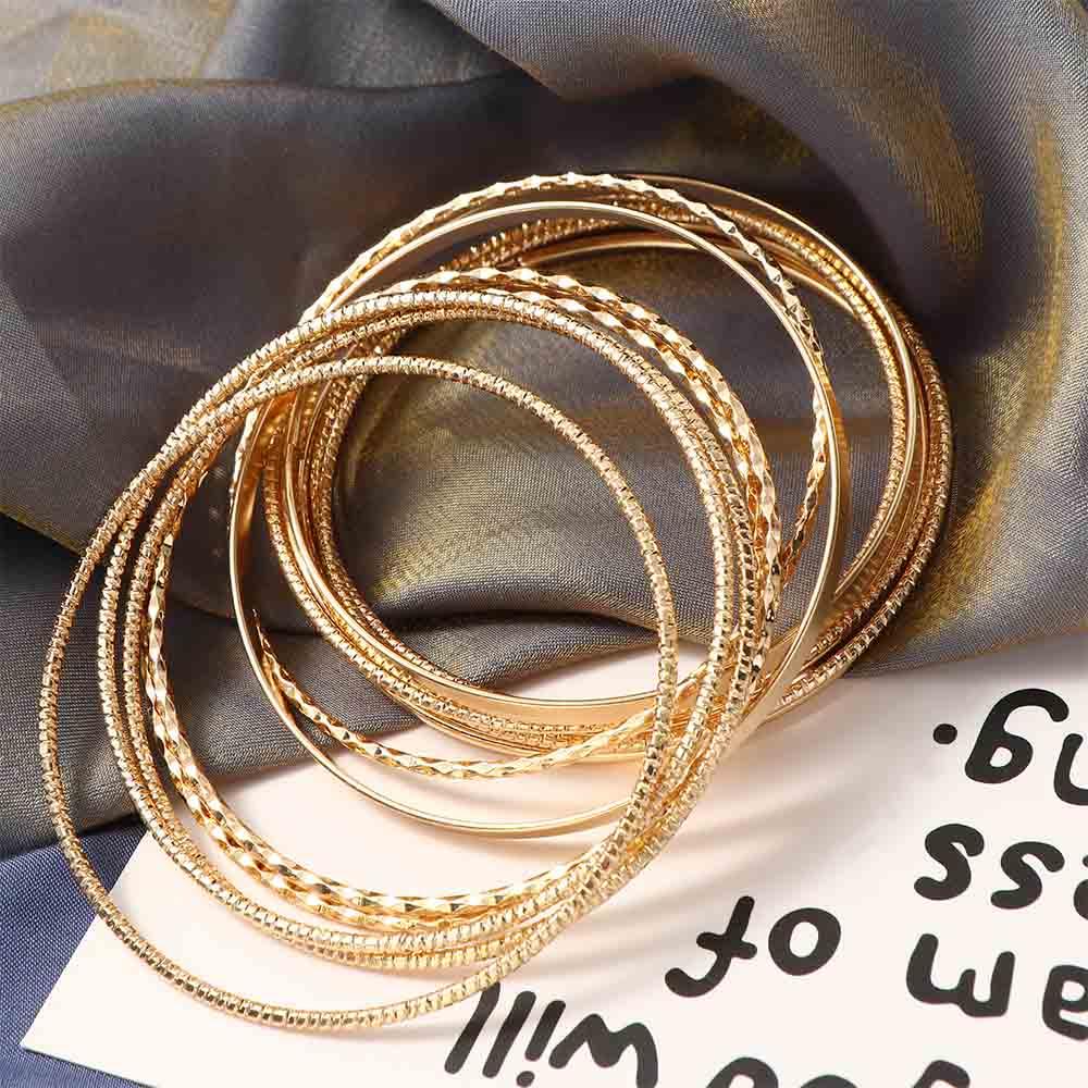 Temperament Bohemian Gold Color Wide Side Wrist Bands Women Bracelets Korean Bangles Hands Jewelry