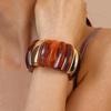 Bohemian Acrylic Bangle Geometric Retro Hand Ring Temperament Wide Chunky Bangles  Gift