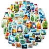 50 Stickers, Quiet Bottles, Animal Scenery, Water Glasses, Notebooks, Suitcases, Stickers, Waterproof Stickers