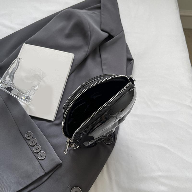 Милая сумка на плечо с рисунком из мультфильма «Хэллоуин», забавная сумка с изображением черепа призрака из искусственной кожи, сумка на молнии, кошелек, маленькая сумка через плечо для телефона