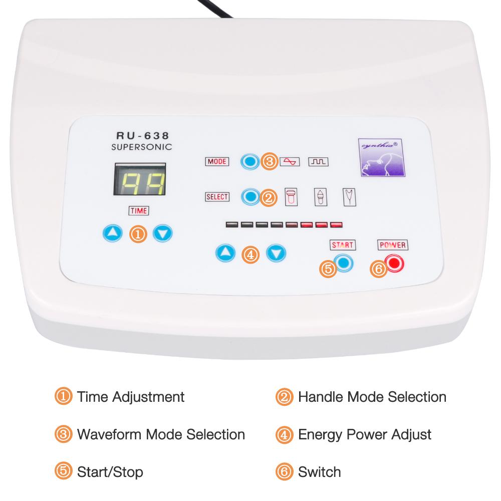 3 в 1 ультразвуковой прибор для лечения лица, точечное удаление татуировок, антивозрастной ультразвуковой массаж лица и тела, уход за кожей, косметический прибор RU-638