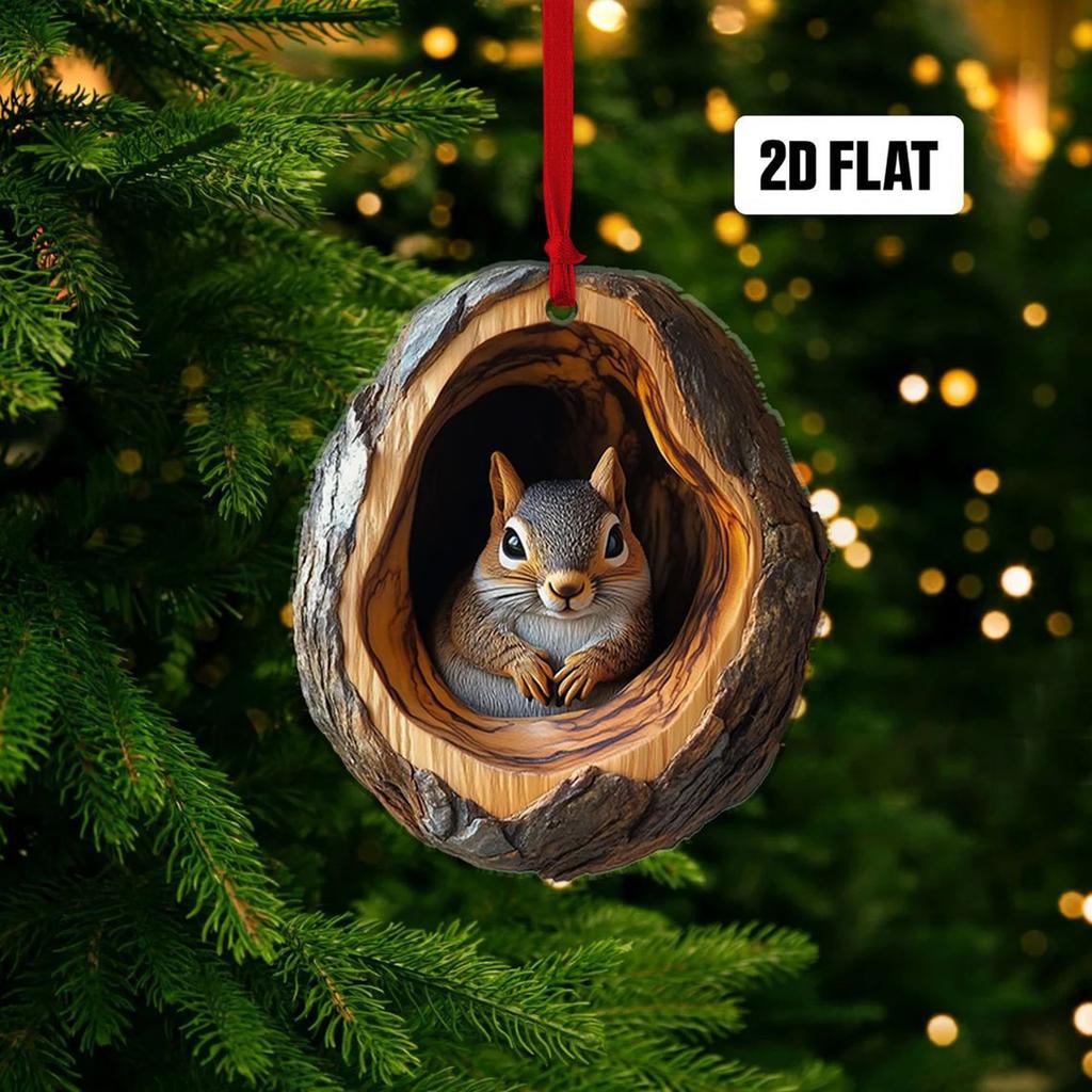 Festival Owl Styles Christmas Tree Hanging Ornament Craft of Sturdy 2D Acrylic Accessory for Home Decoration Use