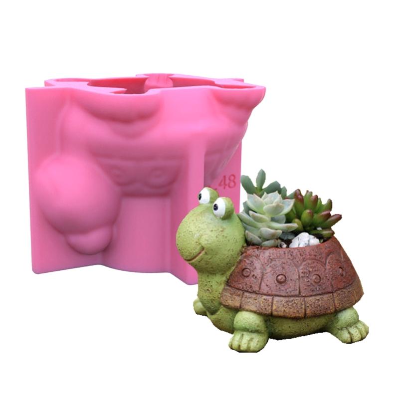 Tortoise Succulent Lanter Silicone Mold for  Lant Ot Resin Mold for Succulent Animal Fun Mould Cute Desk Home D