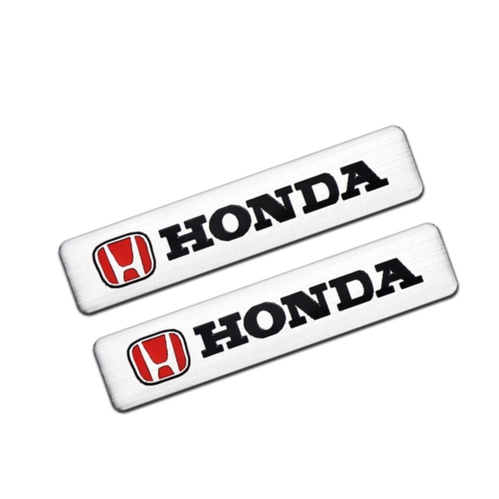 dncr6 1/2Pcs Aluminum Badge Car Body Fender Decoration Trunk Side Window Sticker For Honda Fit Civic CRV City Jazz Accord CR-Z VTEC