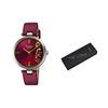 SHEEN Gold Foil Ultra-thin Simple Quartz Movement Leather Strap Japanese and Korean Watch Women's Watch Red Dial SHE-C100L-4AUPFJD