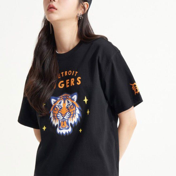 MLB Drop Shoulder Sleeve T Shirt Unisex Black 3ATSC2021-46BKS