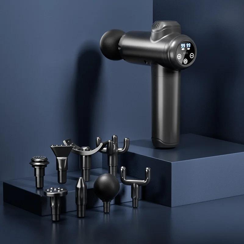 Professional grade LCD intelligent screen fascia gun multifunctional home fitness and relaxation mini massager for muscles