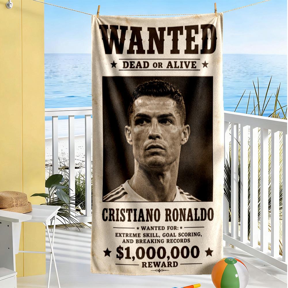 Ronaldo's Portugal Legacy Beach Towel High Absorbency & Quick-Dry Comfortable Lightweight Suitable for Swimming, Gym, Camping, Yoga Vacation