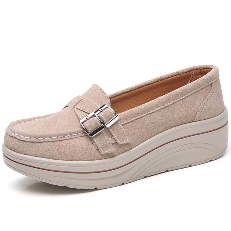 Женская обувь на плоской подошве, женские кроссовки на платформе без шнуровки на плоской подошве, женские замшевые женские теннисные лоферы, мокасины, повседневная обувь