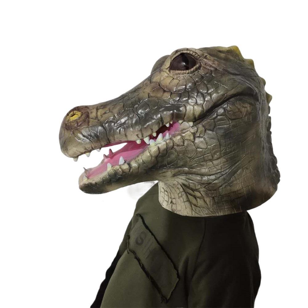Crocodile mask Halloween cartoon costume headgear, selfie prop, scary mask, latex animal mask