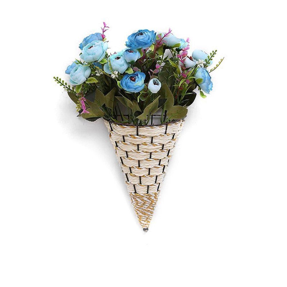 Conical Shape Indoor Green Plant Home Garden Wall Storage Holder Flower Basket Vase Flower Pot
