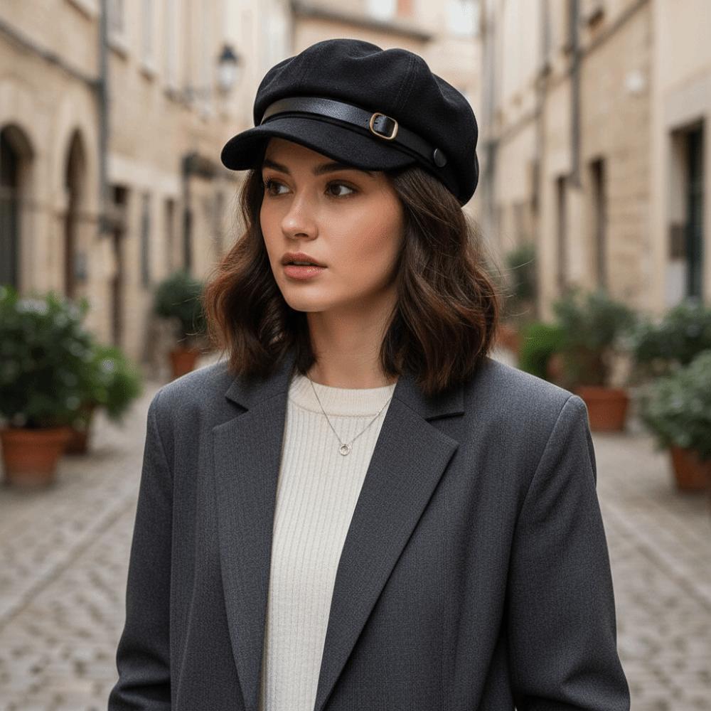 Warm Newsboy Hat Flat Top Women Octagonal Hat Casual Suede Berets Autumn Winter