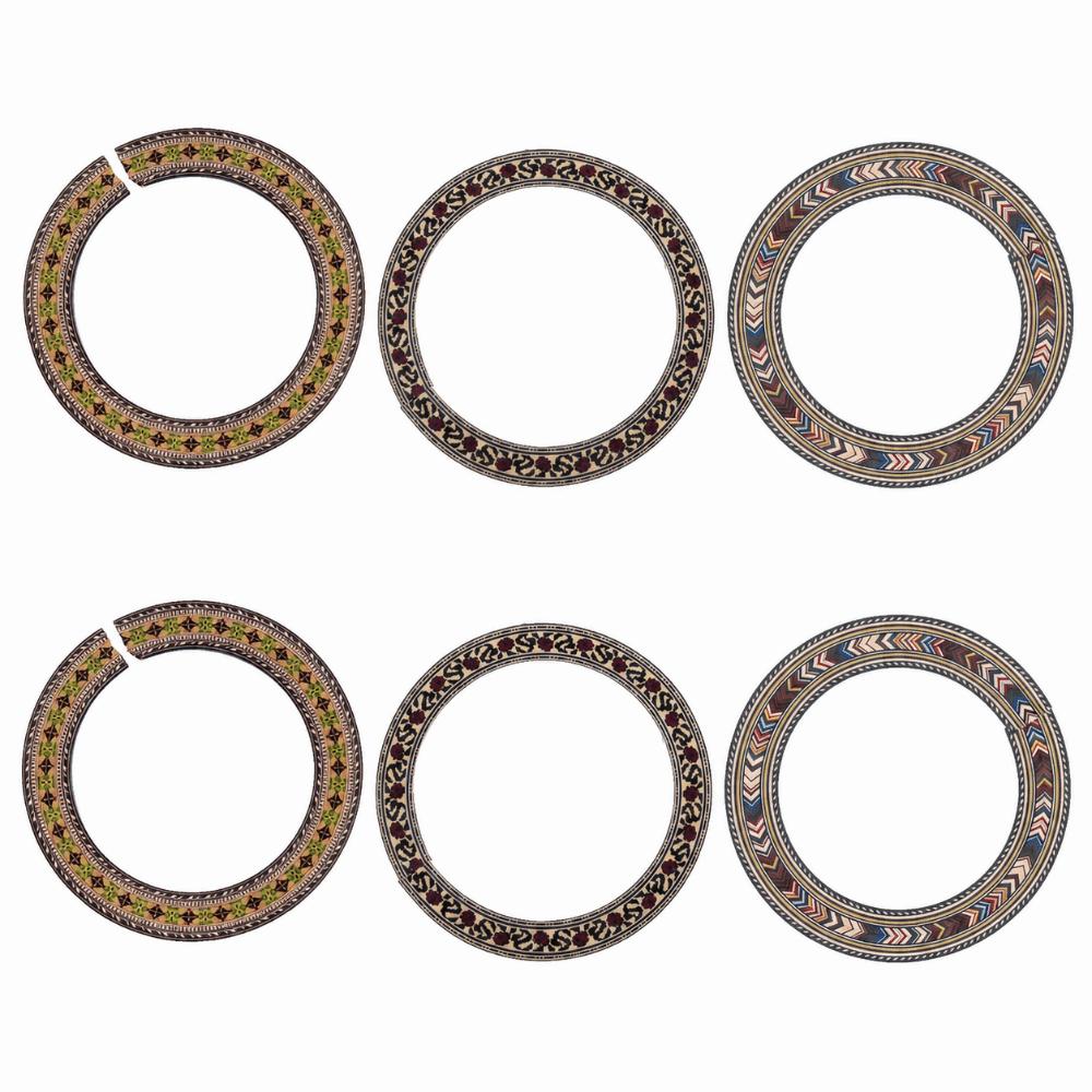 6PCS Sound Hole Decoration Guitar Soundhole Rosette Classical Guitar Inlay Classical Guitar