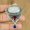 Gift For Her 925 Sterling Silver Natural Solar Moss Opal Gemstone Indian Jewelry Pendant