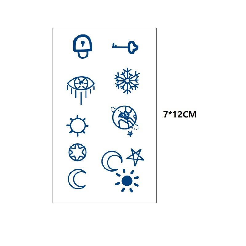 Маленький узор бабочка морская волна хвост рыбы другая сторона цветок маленький свежий сок травяной имитация грудь вода переводная татуировка наклейка