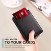 Тонкие кошельки для мужчин - кожаный мужской кошелек с зажимом для денег - с блокировкой RFID, передний карман, складной кошелек - минималистичный держатель для кредитных карт