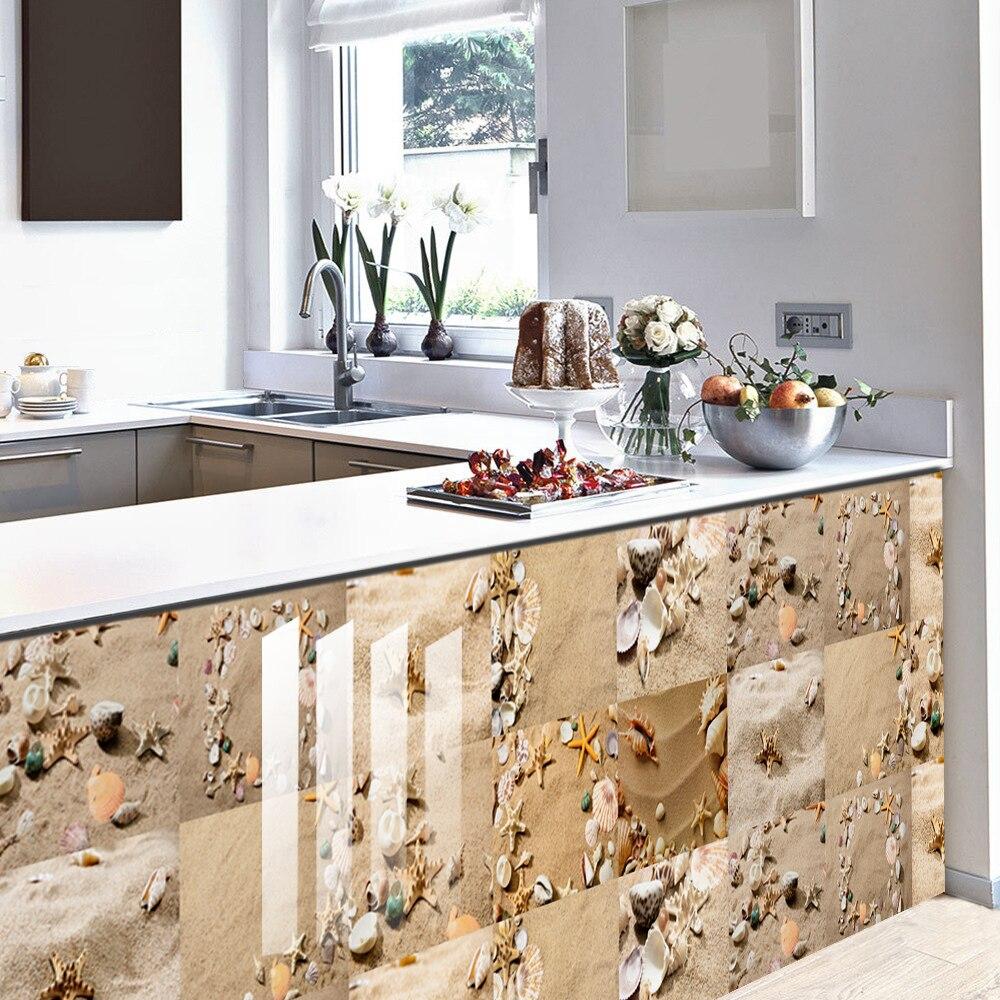 10 шт., наклейки на плитку в виде ракушек, кухонный шкаф, наклейки на стены для ванной комнаты, домашний декор, самоклеящиеся твердые художественные обои с кристаллами