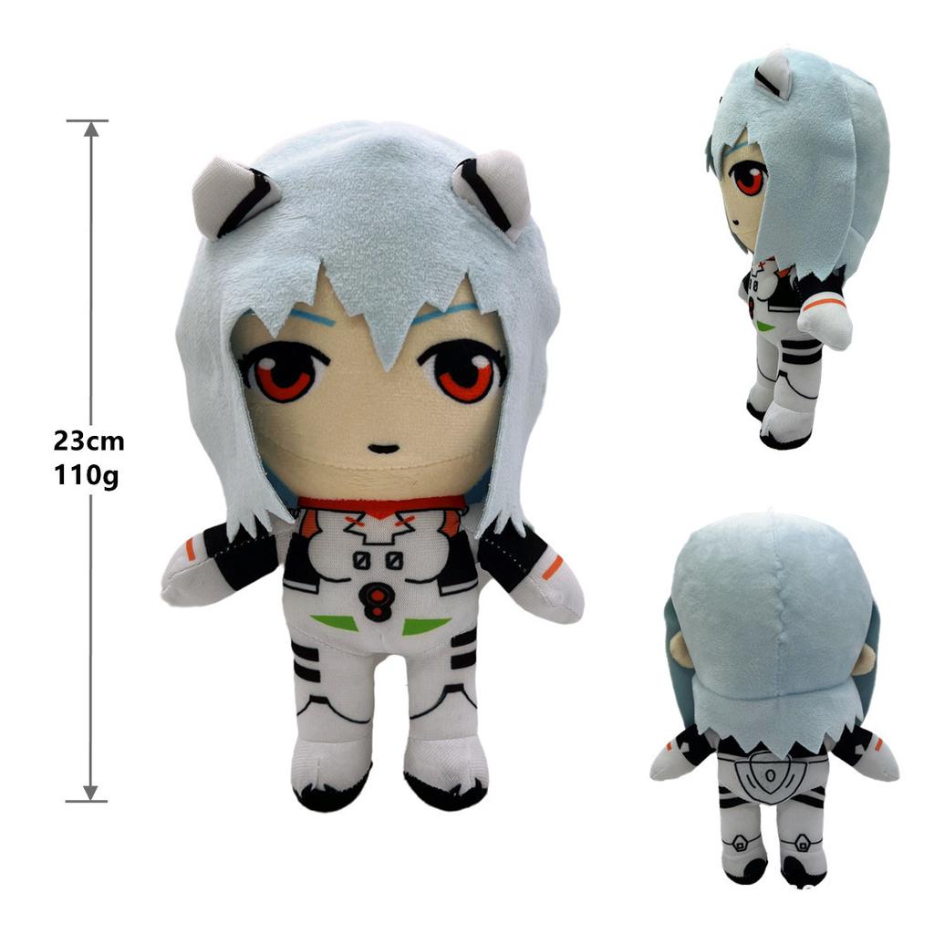Ayanami Rei Plush Asuka Langley Soryu Rei Plush Stuffed Ray Японское аниме Kawaii Милые мультяшные игрушки Куклы Кровать Подарок